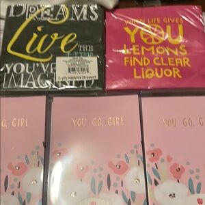 Carlton Cards Pink Floral Greeting Card with Gold Text